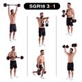 Jednoručná / obojručná variabilná činka / kettlebell HMS SGR18 PRO SET 2v1 40 kg