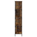 vidaXL Regál na knihy 4 úrovní 78,5 x 33 x 153 cm kov PB Staré drevo
