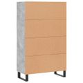 vidaXL Vysoká skrinka betónová sivá 69,5x31x115 cm kompozitné drevo