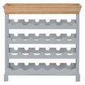 vidaXL Skrinka na víno, sivá 70x22,5x70,5 cm, MDF