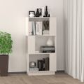 vidaXL Knižnica/deliaca stena biela 51x25x101 cm masívna borovica