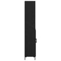 vidaXL Highboard Čierny dub 69,5 x 34 x 180 cm Kompozitné drevo
