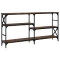 vidaXL Konzolový stolík dymový dub 150x29x76,5 cm kompozitné drevo