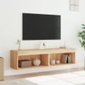 vidaXL TV skrinky s LED svetlami 2 ks dub sonoma 60x30x30 cm