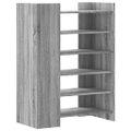 vidaXL Botník sivá sonoma 74,5x37,5x100 cm kompozitné drevo