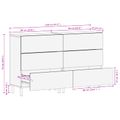 vidaXL Servírovacia skriňa 2 ks 60 x 33 x 75 cm Masívne mango drevo
