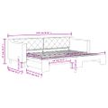 vidaXL Denná posteľ s rozkladacou posteľou krémová 80x200 cm látka