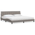vidaXL Posteľ s matracom Hanko sivohnedá 200x200 cm látka