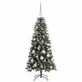 vidaXL Umelý vianočný stromček Zelená 120 cm PVC, plast a oceľ
