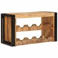 vidaXL Regál na víno Hnedá 80 x 45 x 33 cm Masívne hrubé mango drevo