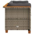 vidaXL Záhradné rohové pohovky s podložkami 2 ks sivé polyratan