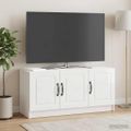 vidaXL TV skrinka Biela s vysokým leskom 99 x 34,5 x 47 cm