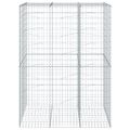 vidaXL Gabiónový kôš s krytom 150x100x200 cm pozinkované železo