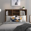 vidaXL Čelo postele so skrinkou dymový dub 100x19x103,5 cm