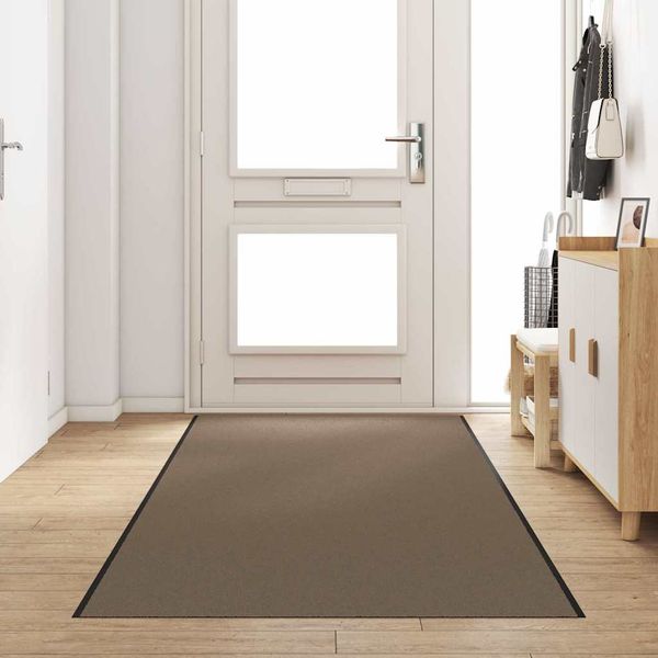 vidaXL Rohož Beige a čierna 120 x 350 cm 100% polyamid