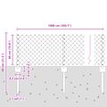 vidaXL Sieťový plot s stĺpom 25 x 0,4 m PVC potiahnutá oceľ Zelená