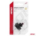 Prepínač kolískový oválny so žltou LED diódou AMiO-03088