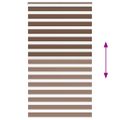 vidaXL Zebra roleta hnedá 135x230 cm šírka látky 130,9 cm polyester