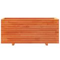 vidaXL Záhradný kvetináč voskovohnedý 110x40x49,5 cm masívna borovica