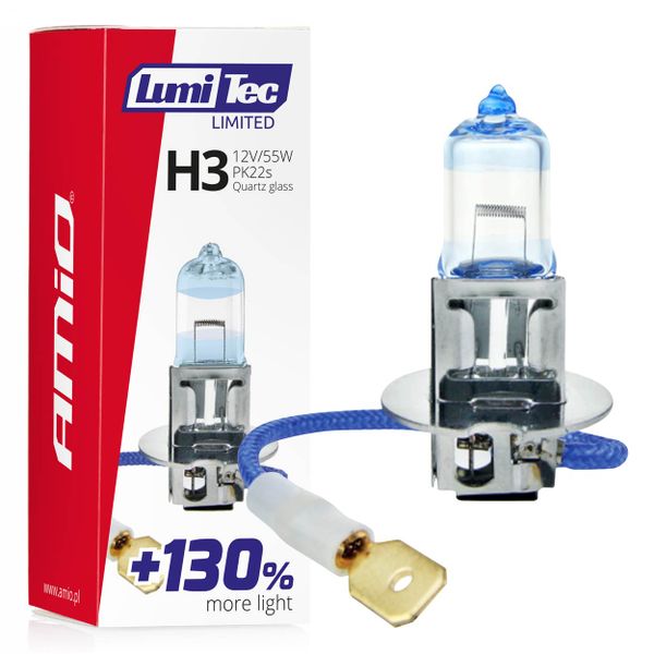Halogénová žiarovka H3 12V 55W LumiTec LIMITED +130%