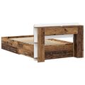 vidaXL Rám postele so skladom Staré drevo 80 x 200 cm Kompozitné drevo