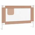 vidaXL Zábrana na detskú posteľ sivohnedá 100x25 cm látka