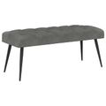 vidaXL Lavica s gombíkovým prešívaním Tmavosivá 110 x 40 x 46 cm Zamat