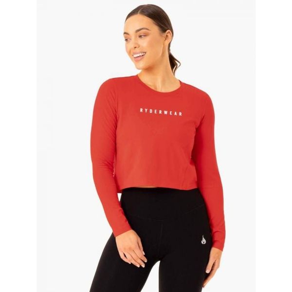 Dámske tričko Long Sleeve Top Foundation Červené - Ryderwear