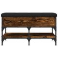 vidaXL Lavička na topánky dymový dub 82x42x45 cm kompozitné drevo