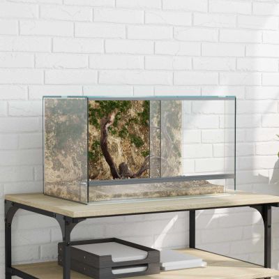 vidaXL Terárium s úložiskom Priehľadná 50 x 30 x 30 cm Sklo