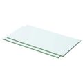 vidaXL Poličky 2 ks panel z priehľadného skla 50x20 cm
