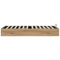vidaXL Otomanový posteľný rám s úložiskom Remeselný Dub 75,5 x 190 cm