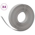 vidaXL Záhradné obruby 4 ks sivé 10 m 10 cm polyetylén