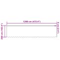vidaXL Čipková záclona Biela 260 x 1200 cm Polyester