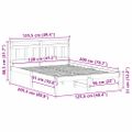 vidaXL Rám postele Hnedá 120 x 200 cm Masívne borovicové drevo