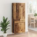 vidaXL Highboard Staré drevo 69,5 x 34 x 180 cm Kompozitné drevo