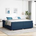 vidaXL Rám postele s matracmi Modrá 200 x 200 cm látka