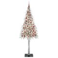 vidaXL Vianočný stromček s 300 LED-i Biela 210 cm PE a oceľ