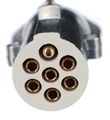Propojovací spirálový kábel 7pin typ S TRAILER CABLE 12, kovová zástrčka, 24V, 3,5 m SIXTOL