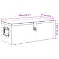 vidaXL Úložný box strieborný 70x31x27 cm hliník