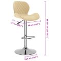 vidaXL Barové stoličky 2 ks krémové zamatové