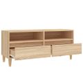 vidaXL TV skrinka dub sonoma 100x34,5x44,5 cm spracované drevo