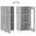 vidaXL Komoda betónovo sivá 34,5x34x90 cm spracované drevo