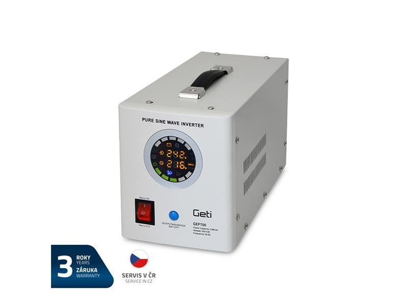 Zdroj záložný GETI GEP700 sinus 700W (1000VA)