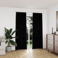 vidaXL Zatemňovacie závesy 2 ks s háčikmi, zamat, čierne 140x225 cm