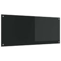 vidaXL Kuchynský obklad Čierna 120 x 50 cm tvrdené sklo