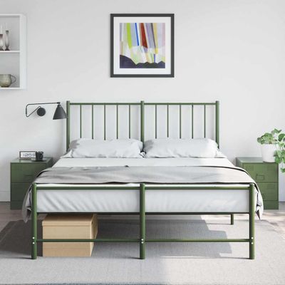 vidaXL Nočné stolíky 2 ks zelené 34,5x39x44 cm oceľ