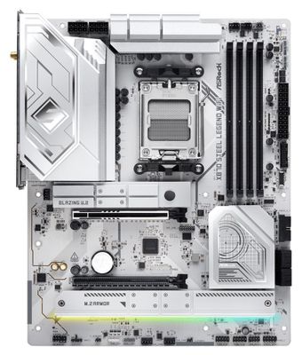 ASRock X870 Steel Legend WiFi / AMD X870 / AM5 / 4x DDR5 DIMM / 3x M.2 / HDMI / USB-C / WiFi / ATX Základná doska, AMD X870, AM5, 4× DDR5 DIMM (max. 256GB), 3× M.2, Wi-Fi, HDMI, USB-C, ATX