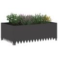 vidaXL Obrubník trávnika 4 ks 100 x 60 x 35 cm Oceľ Čierna