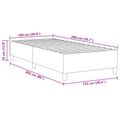vidaXL Platformový rám postele Krémová 100 x 200 cm Kordúrová tkanina